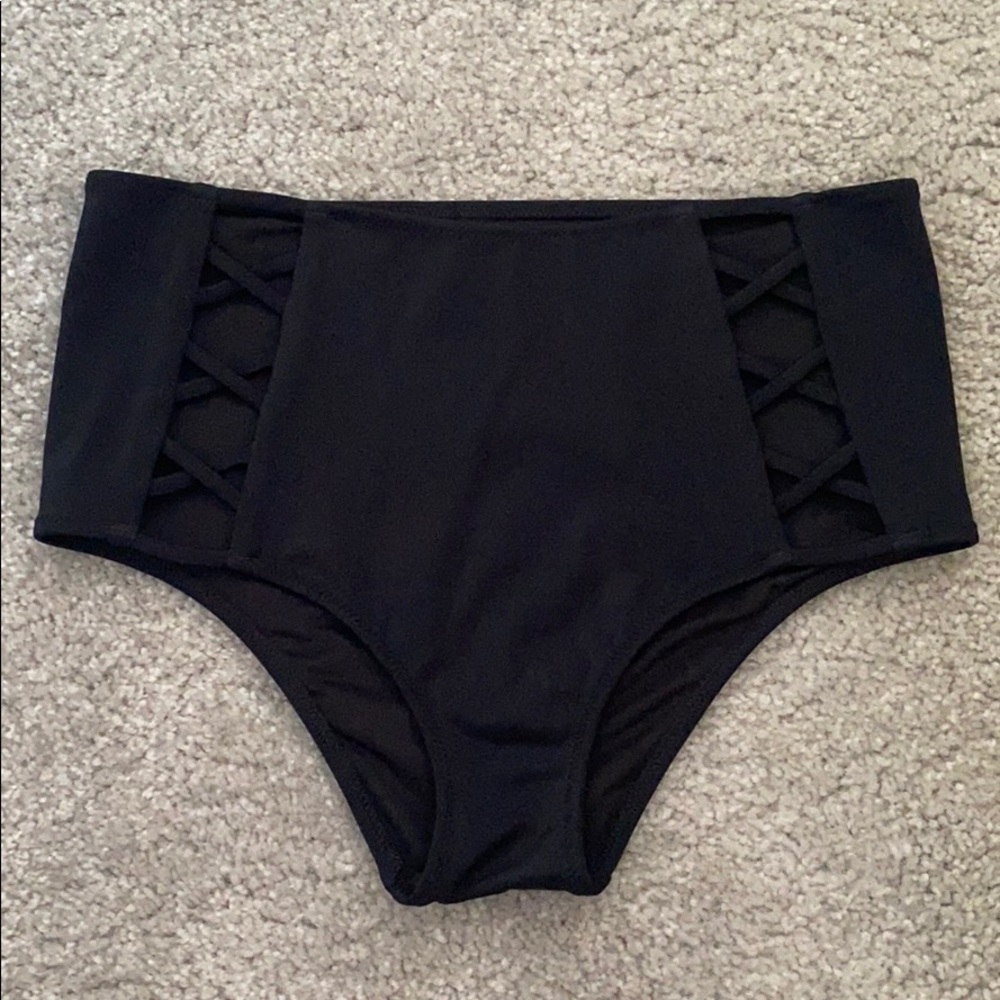 Shade and Shore High Rise Black Bikini Bottom